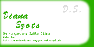 diana szots business card